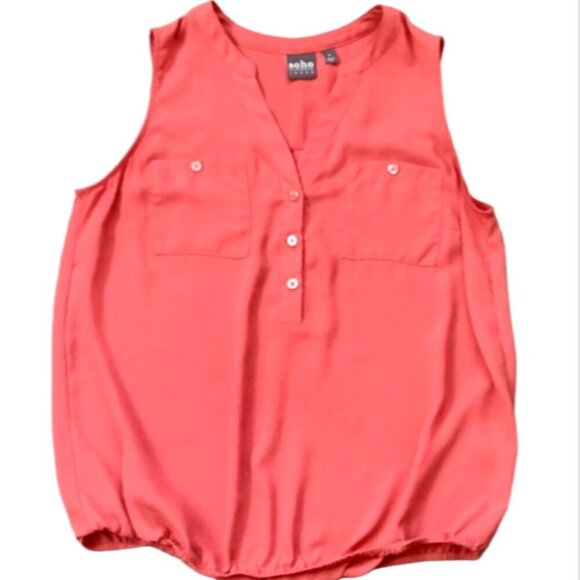 Bundle of 2 Soho New York & Co Sleeveless V-Neck Tops Sz M #348A - Picture 3 of 15